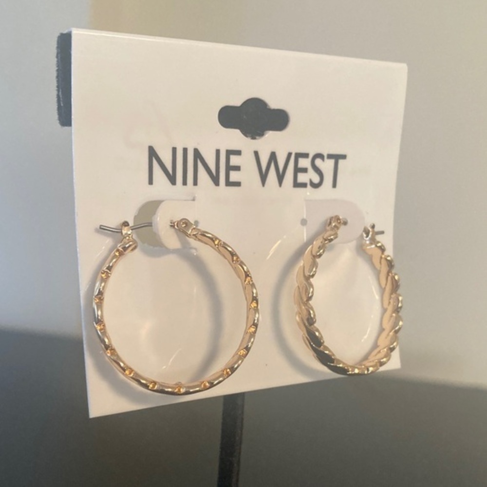 Nine West Twisted Gold Earrings